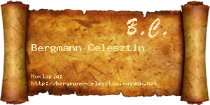 Bergmann Celesztin névjegykártya